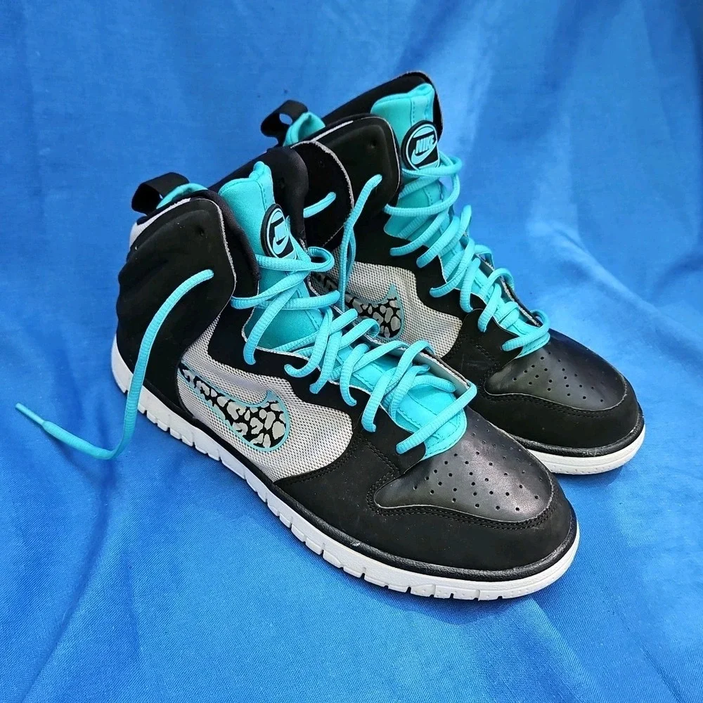Nike Dunk Free Trainer Black Blue Turquoise Size 9.5 Men's 599466-004